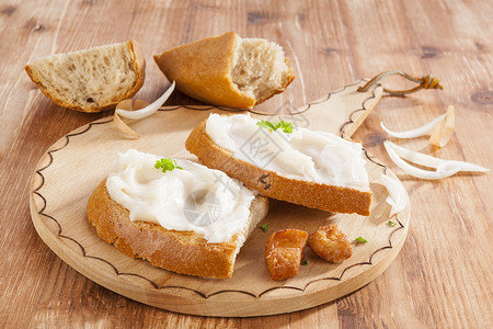 面包切片有猪油和刮痕传统的面包吃法古图片