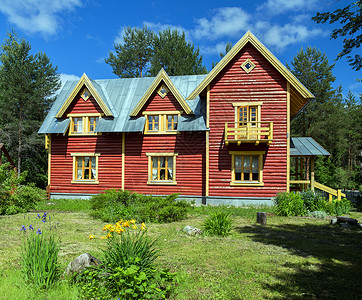 斯维尔河上的一个手工艺村这座木制建筑村里的俄罗斯乡村历史俄罗斯图片