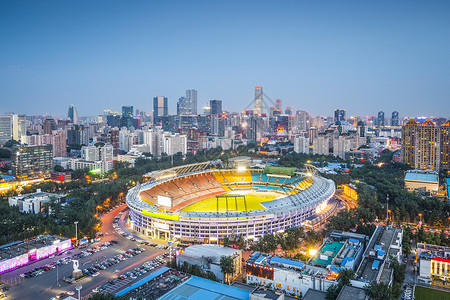 北京天际线和体育场图片