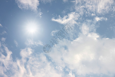 蓝天和白云为背景图片