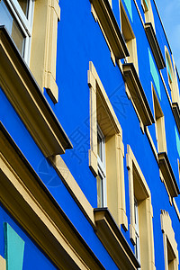 Magdeburg街上一座住宅背景图片
