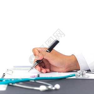医生在体检中写病人笔记图片