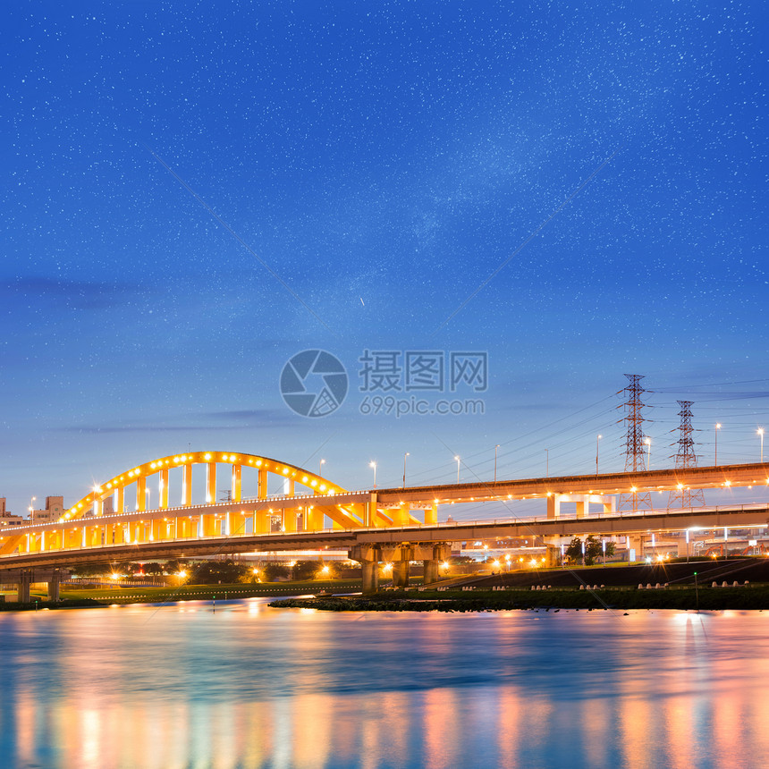 在台北亚洲等城市的夜景图片