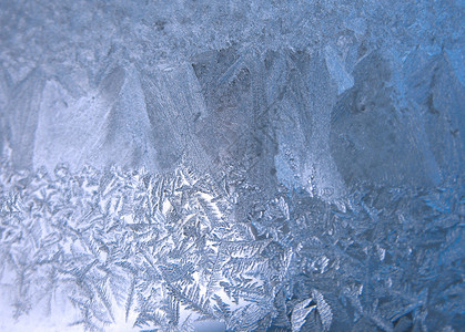 这是冬窗上的雪霜模式寒图片