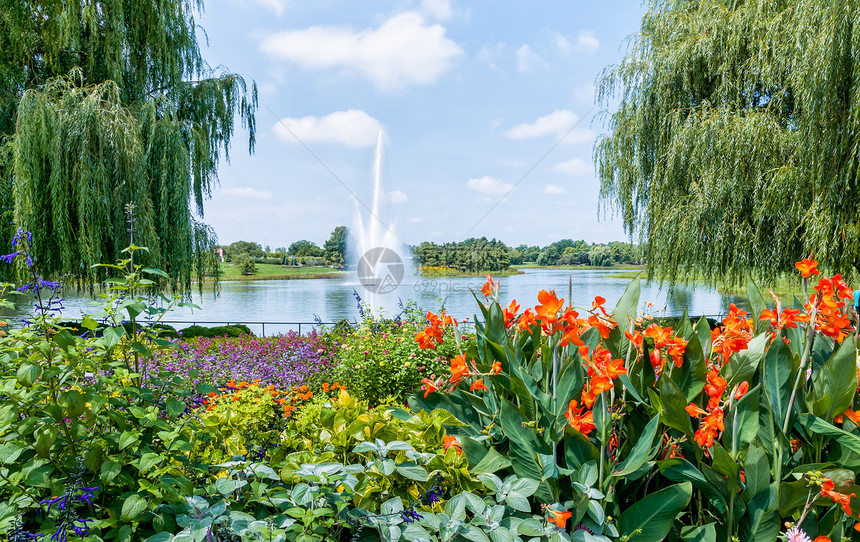 芝加哥植物园的喷泉图片