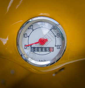 芥末黄色复古老式助力车速表图片
