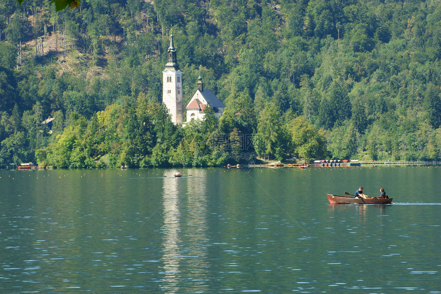 斯洛文尼亚布莱德湖的景观自然建图片