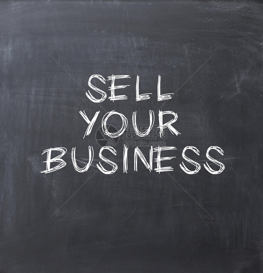 卖你的商业概念写在黑板上图片