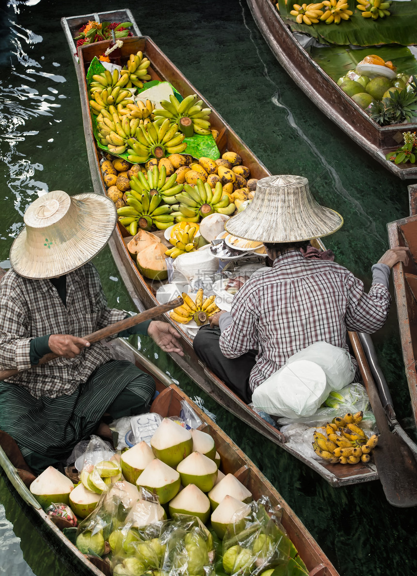 泰国传统浮动市场图片