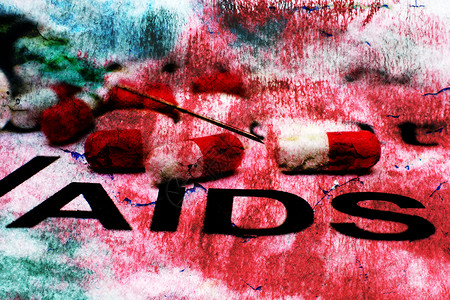 Grunge背景上的艾滋病概念图片