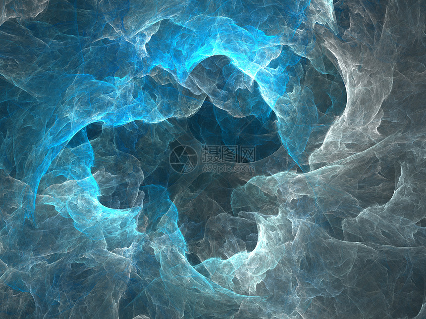 空间中的蓝和白光等离子体计算机图片