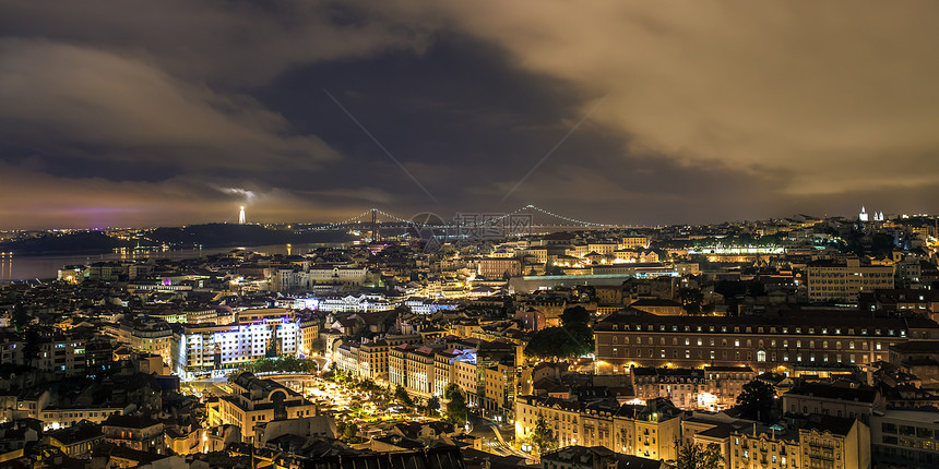 葡萄牙里斯本夜景图片
