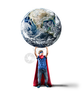 小超级英雄拯救了世界地球由美图片