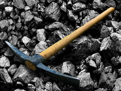 用于采矿作业的煤炭和工具图片