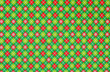 关于红色和绿色模式的圣诞包装文件作为图片