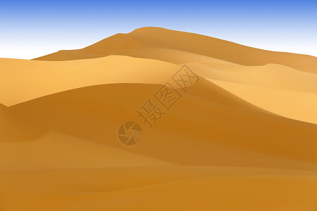 炎热沙漠中的沙丘上的全球气候变化图片