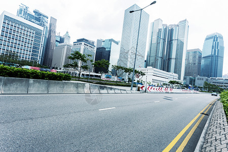 香港城市的现代城市景观和道路图片