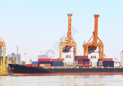 用于进出口货物贸易和航运业务的港口图片