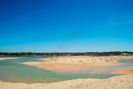 夏日的荒野海滩图片