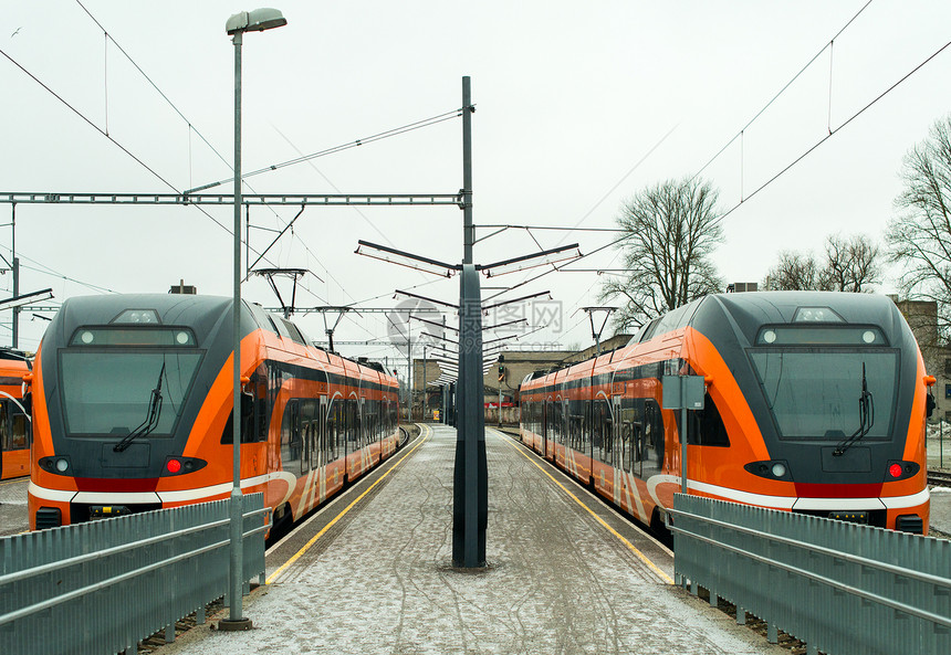 爱沙尼亚的新型创新现代列车图片