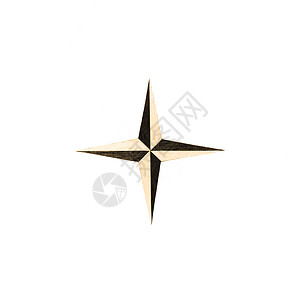 塞皮亚的四点星在白色背景图片