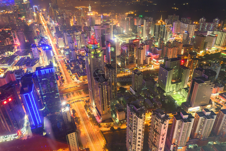 现代城市深圳市的城景图片