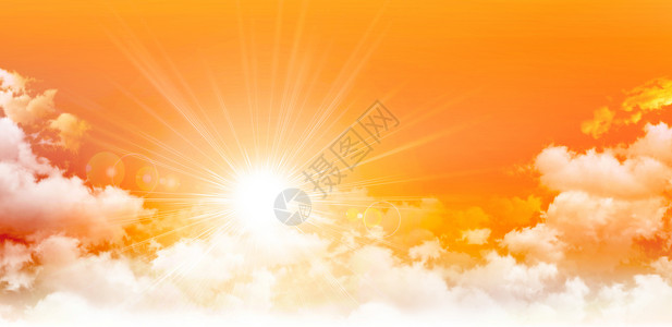 高分辨率橙色天空背景太阳穿图片