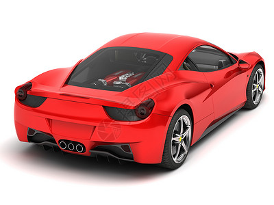 红光滑的意大利运动超级汽车图片