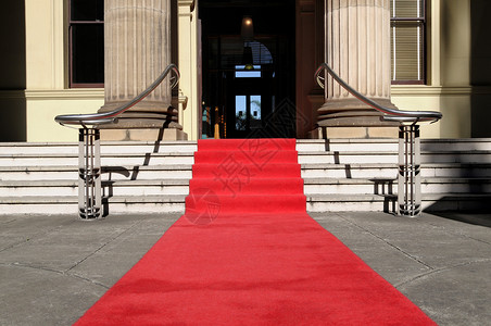 红地毯铺在豪华酒店大图片