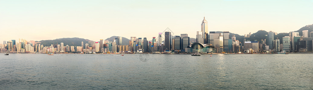 香港胜利港的全景图片