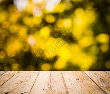 木质地板和焦距外的bokeh背景木制图片
