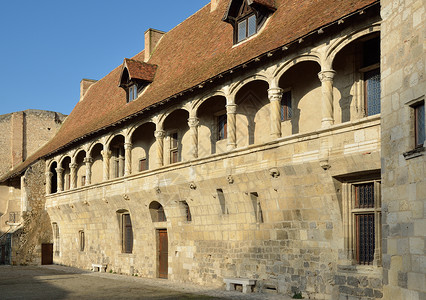 法国古老的文艺复兴城堡位于Nerac镇图片