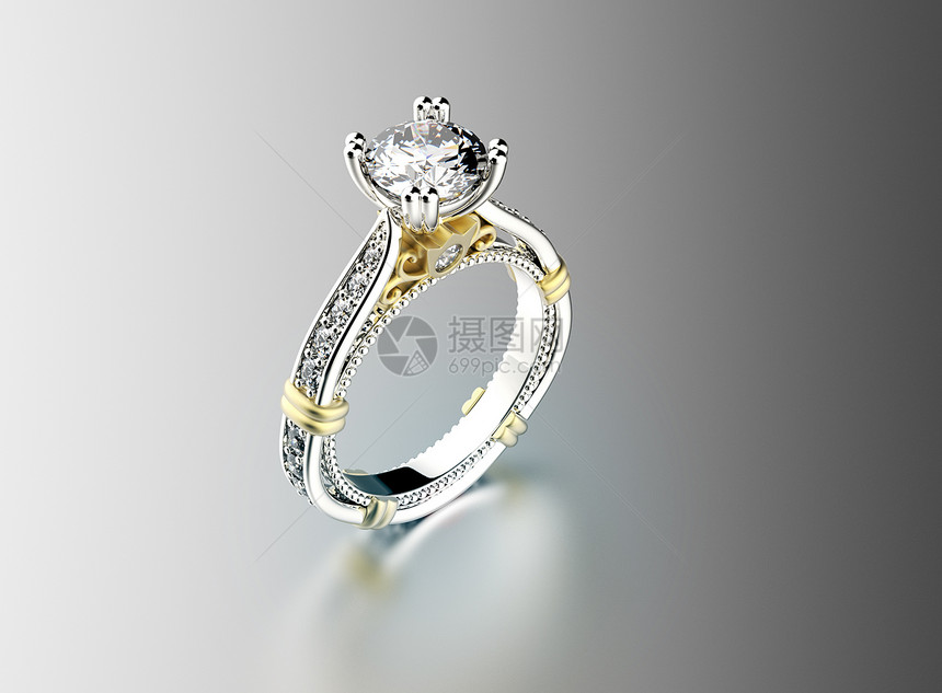 钻石黄金订婚戒指珠宝背景金与图片