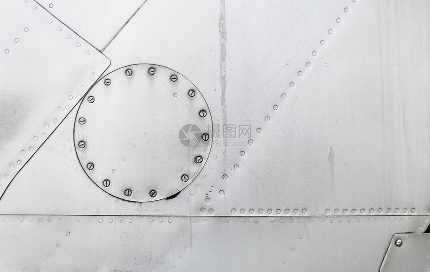 白银金属背景金属纹理和螺栓旧平面的层图片