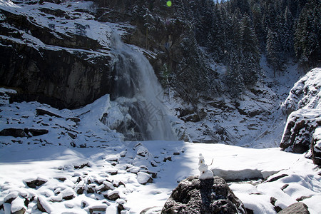 瀑布Krimml在奥地图片