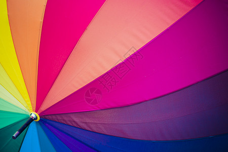 彩虹色伞图片
