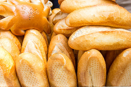 法语面包堆图片