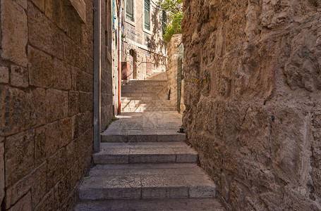 耶路撒冷犹太区的古巷图片