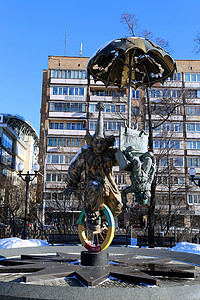 莫斯科喷泉小丑图片