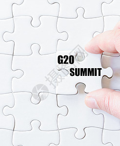 G20SUMMIMT字词的最后拼图背景图片