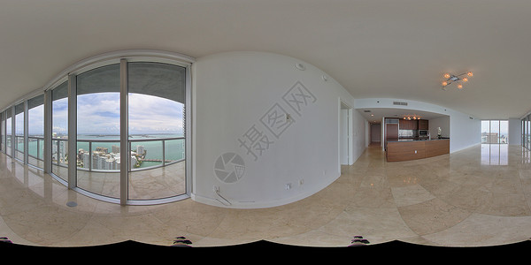 为虚拟旅游软件缝合的客厅平面长方形全景图像盘数图图片