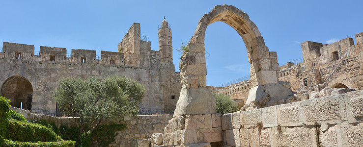 大卫塔和以色列耶路撒冷的考古园区图片