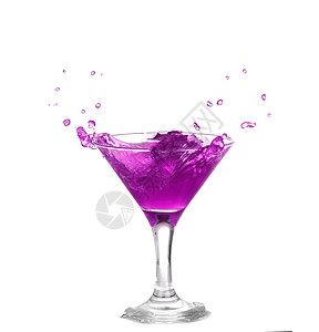紫色鸡尾酒在白色背图片