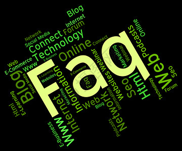 Faq字词显示常问的图片