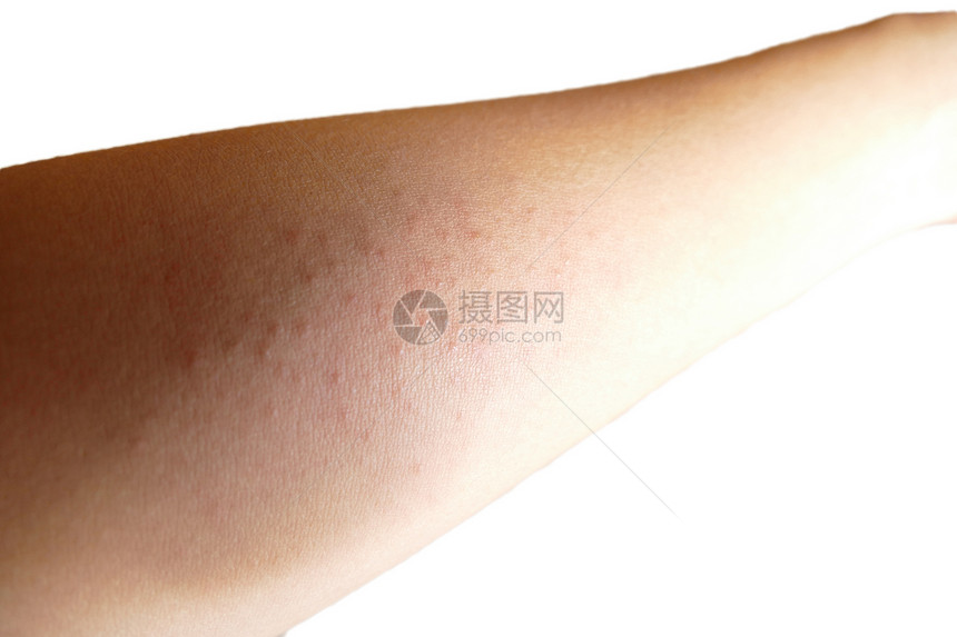孤立在白色背景的亚洲女手臂图片