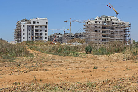 在以色列建造住宅区背景图片