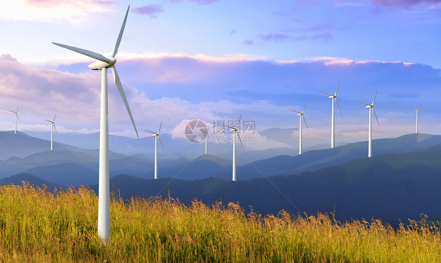 生态电力风力涡轮机发电图片