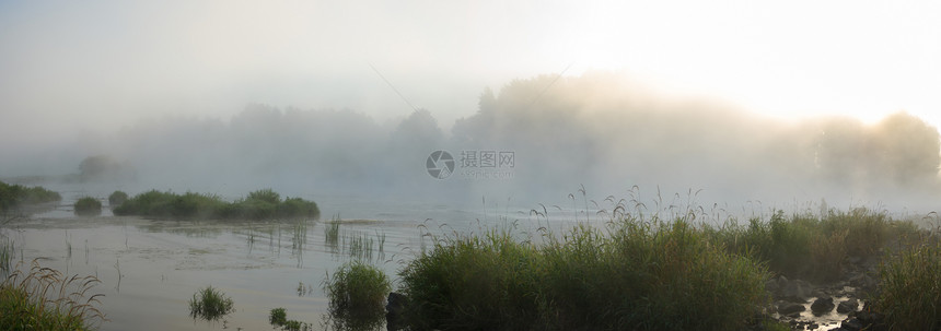 具有自然雾河自然系图片