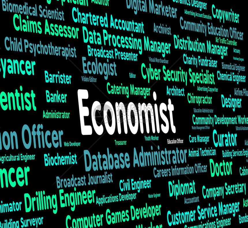 从事金融和职业就的经济学家工作代表Economist图片