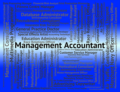 代表平衡账簿和经理董事会的管理会计师背景图片